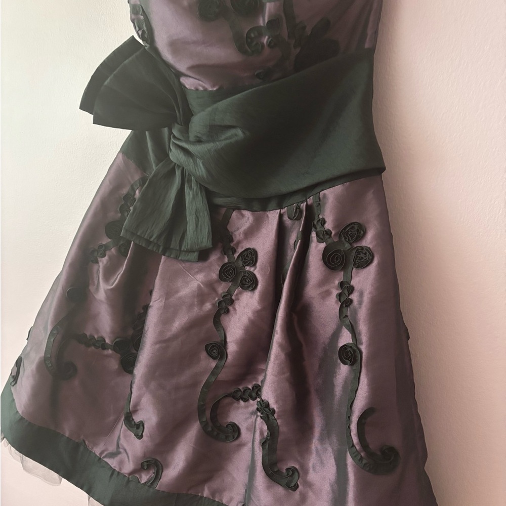 Elegant Burgundy  Strapless Dress